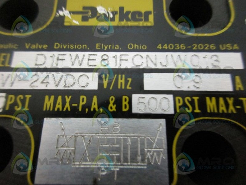 PARKER D1FWE81FCNJW013 VALVE (AS PICTURED) NSNP