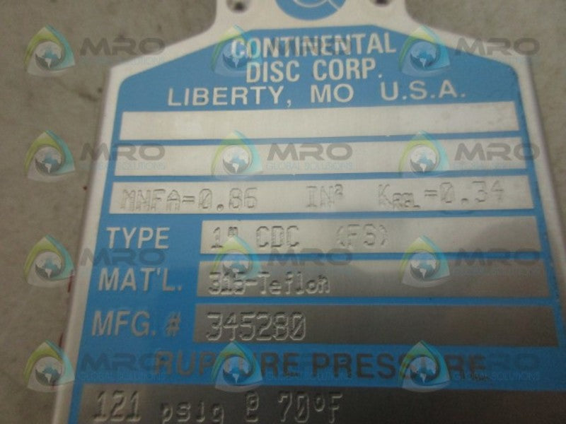 CONTINENTAL DISC 316-TEFLON NSMP