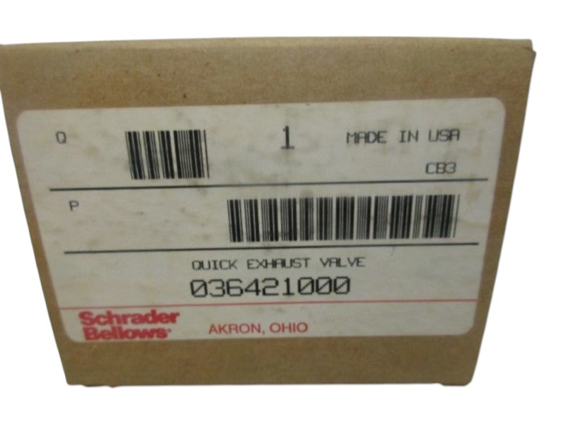 SCHRADDER BELLOWS 036421000 EXHAUST VALVE NSMP