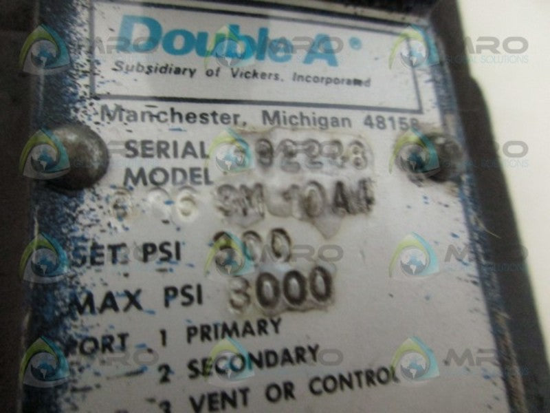DOUBLE A B063M10A4 VALVE UNMP