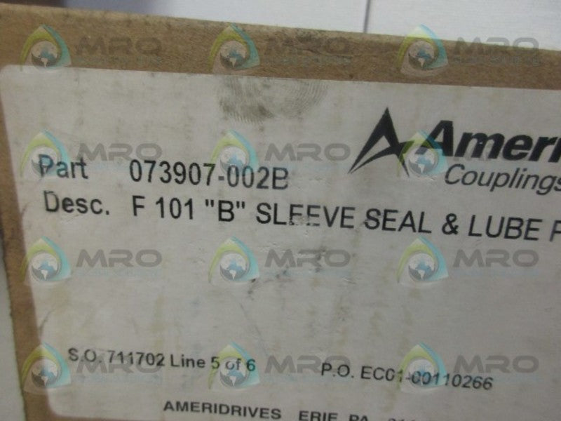 AMERIDRIVES 073907-002B SLEEVE SEAL & LUBE PLUG NSMP