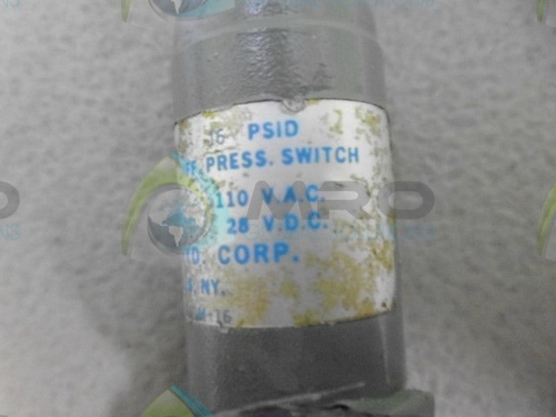 PALL 16PSID PRESSURE SWITCH UNMP