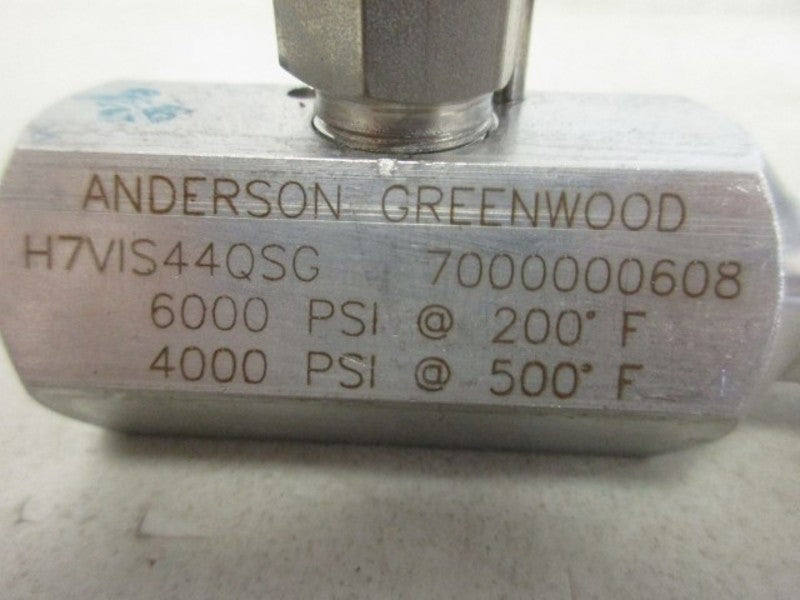 ANDERSON H7VIS544QSG NEEDLE VALVE NSNP