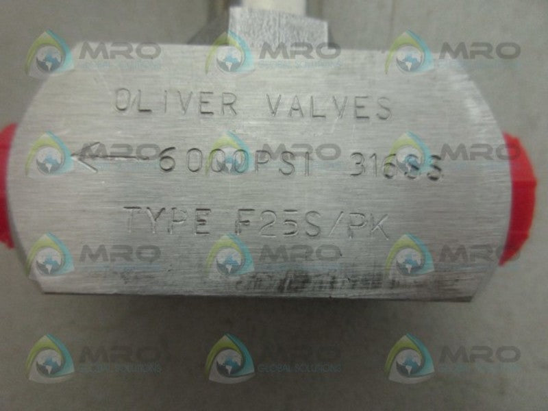 OLIVER VALVES F25S/PK NEEDLE VALVE NSNP