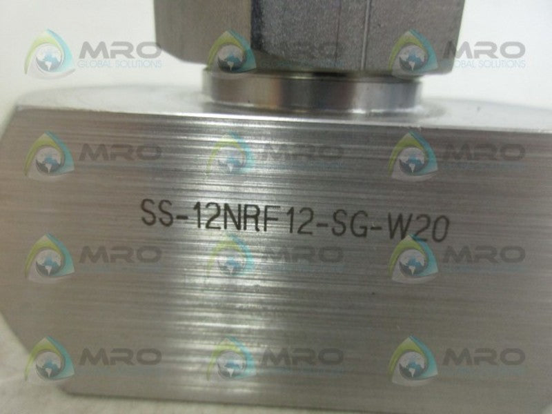 WHITEY SS-12NRF12-SG-W20 VALVE NSNP