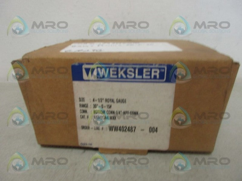 WEKSLER WW402487-004 GAUGE 0-15 NSMP
