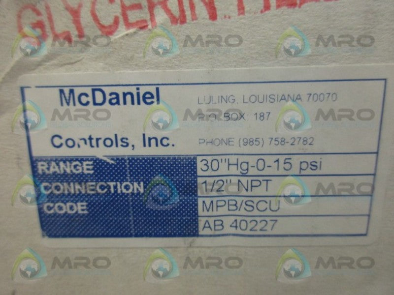 MCDANIEL MPB/SCU 0-30 GAUGE NSMP
