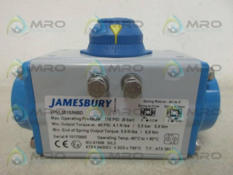 JAMESBURY VPVL051SR6BD ACTUATOR NSMP