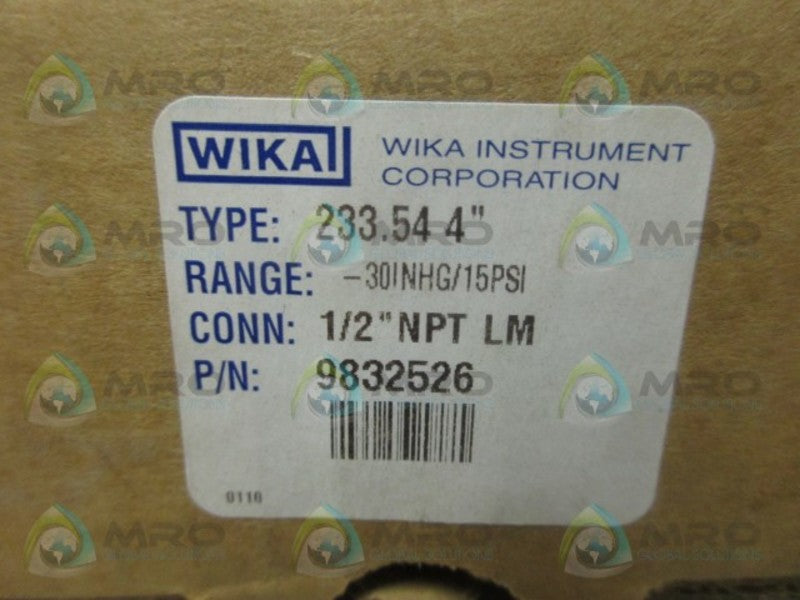 WIKA 9832526 GAUGE 0-15 NSMP