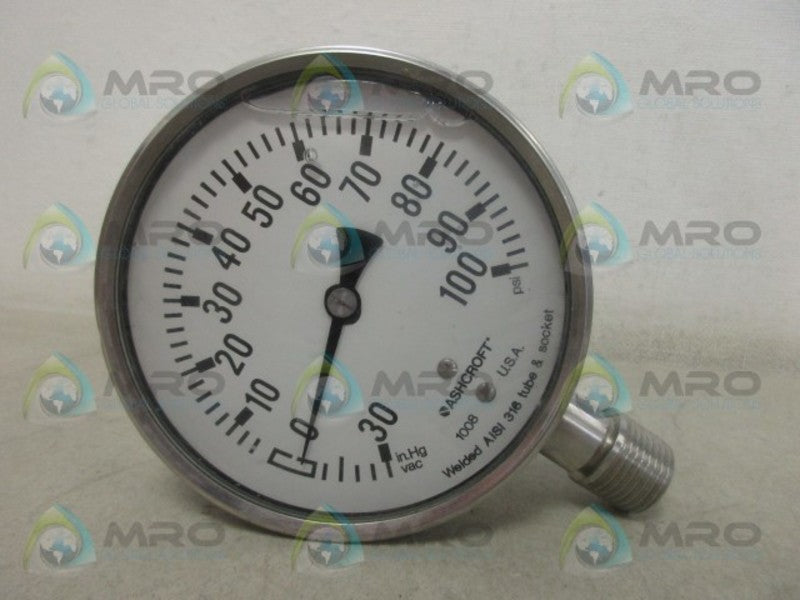 ASHCROFT Q-8962 GAUGE 0-100 NSNP