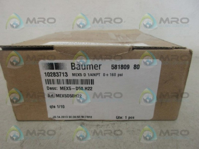 BAUMER MEX5-D50.H22 GAUGE 0-160 NSMP