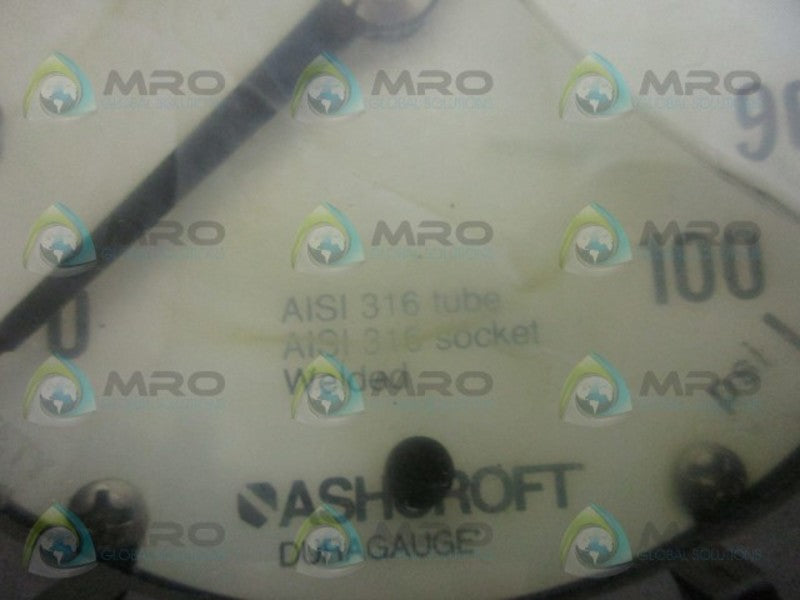 ASHCROFT AISI316 GAUGE 0-100 UNMP