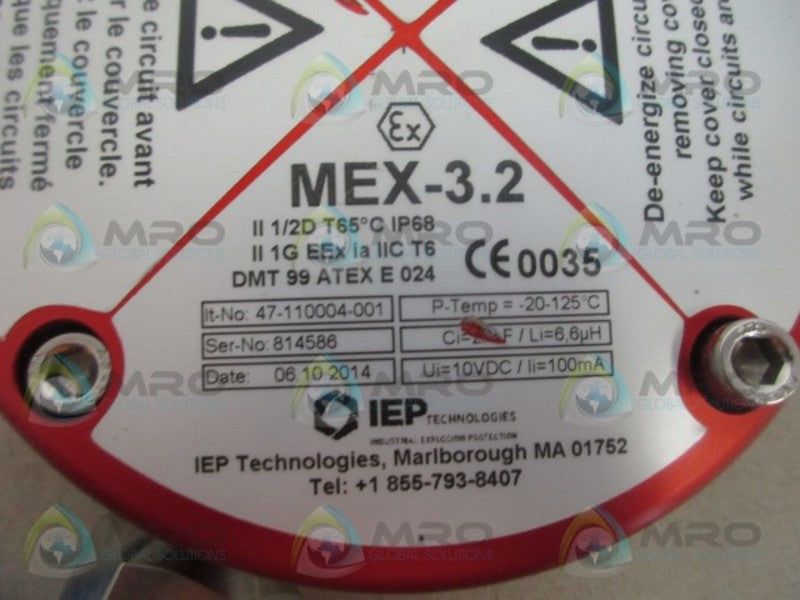 IEP TECHNOLOGIES 00-20301-331 EXPLOSION DETECTOR NSMP