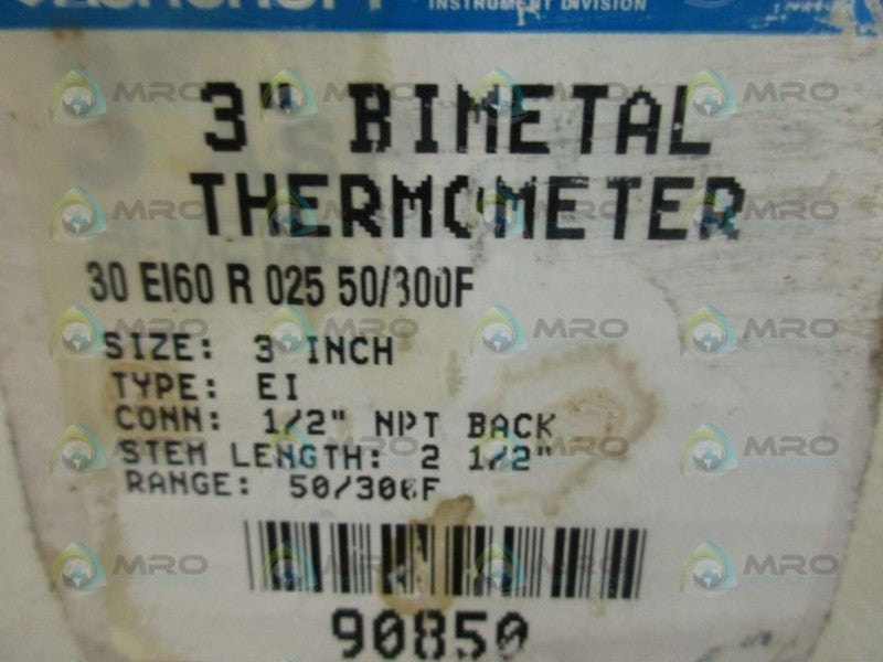 ASHCROFT 30EI60R02550/300F THERMOMETER NSMP
