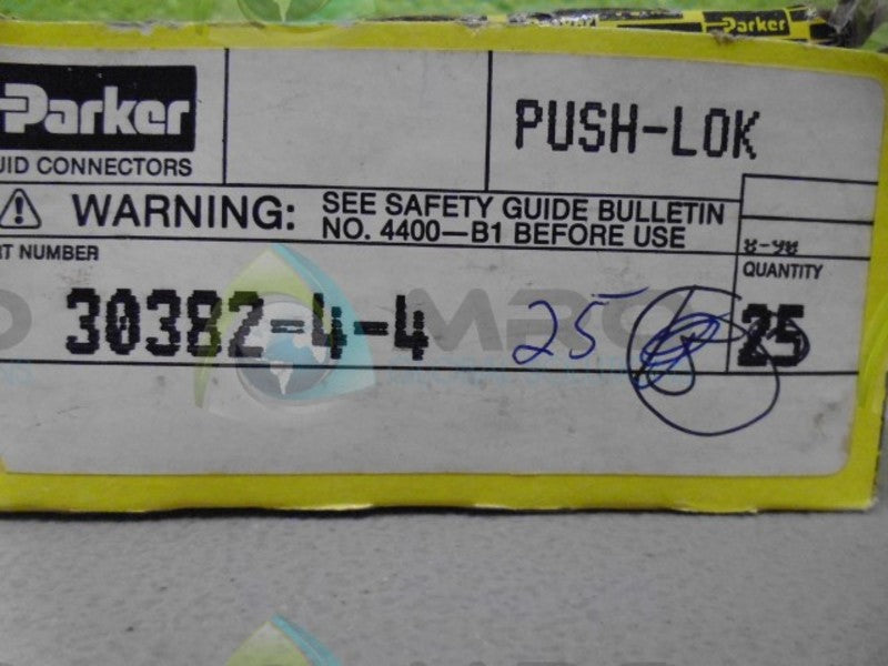 LOT OF 25 PARKER 30382-4-4 NSMP