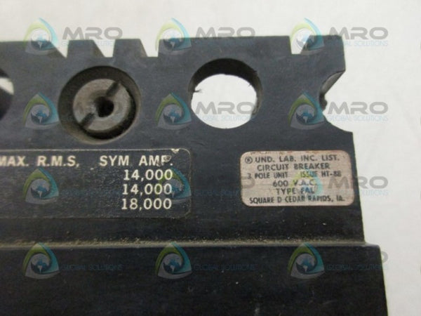 SQUARE D FAL3600 CIRCUIT BREAKER UNMP