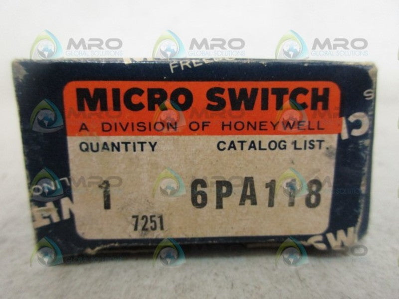 MICROSWITCH 6PA118 ROLLER LEVER ARM NSMP