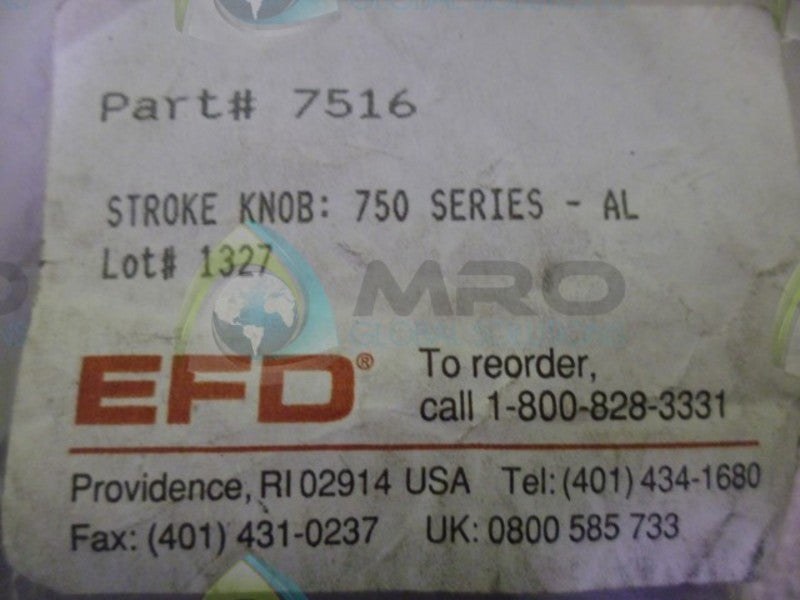 EFD 7516 STROKE KNOB 750 SERIES NSNP IN BAG