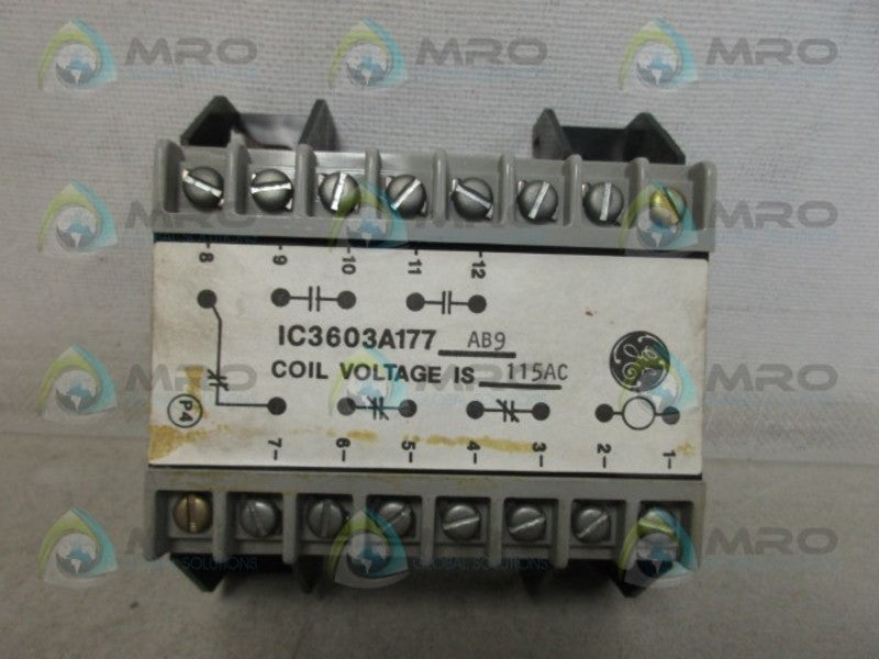 GENERAL ELECTRIC IC3603A177AB9 RELAY MODULE UNMP