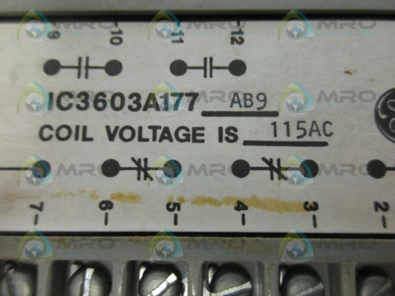 GENERAL ELECTRIC IC3603A177AB9 RELAY MODULE UNMP
