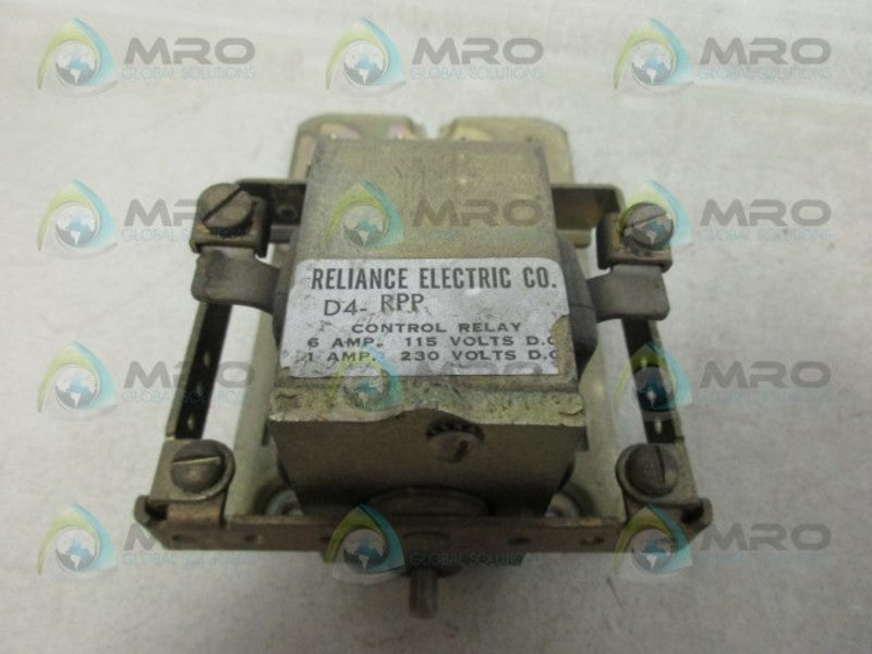 RELIANCE ELECTRIC D4-RPP CONTROL RELAY UNMP