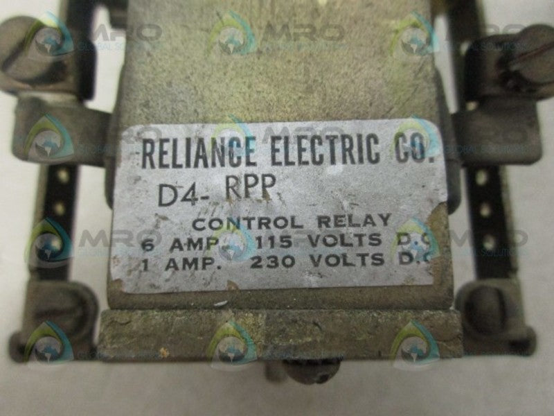 RELIANCE ELECTRIC D4-RPP CONTROL RELAY UNMP