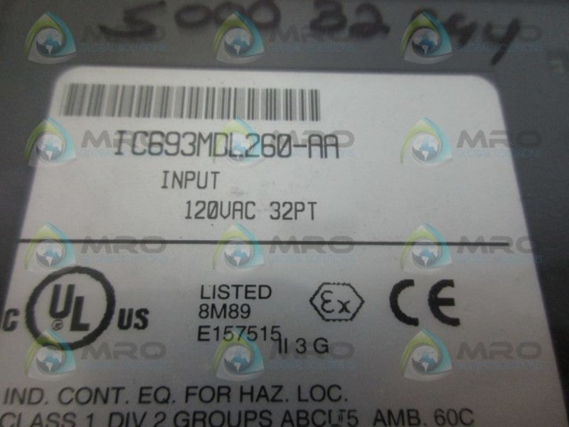 GENERAL ELECTRIC FANUC IC693MDL260-AA INPUT MODULE NSMP