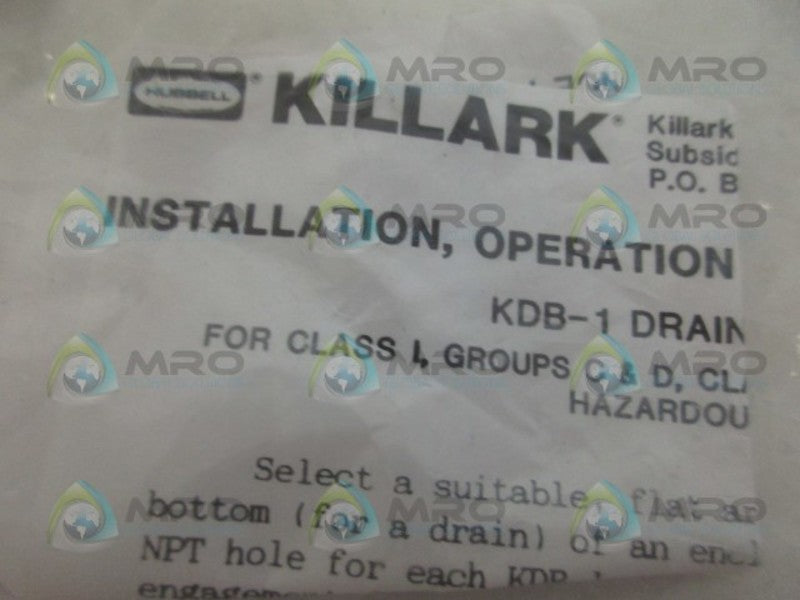 KILLARK 00905787 DRAIN VALVE NSMP