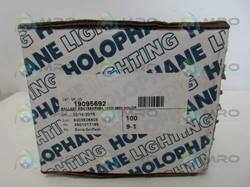 HOLOPHANE RBK15AHP48A BALLAST NSFS
