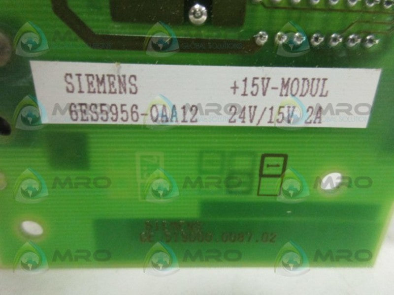 SIEMENS 6ES5-956-0AA11 POWER SUPPLY NSMP