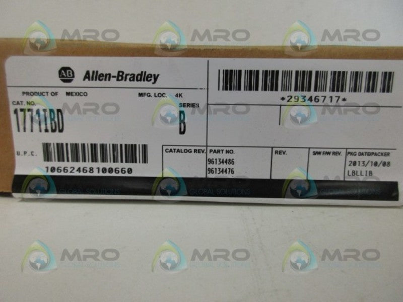 ALLEN BRADLEY 1771-IBD SER. B DATE: 2013 NSFS