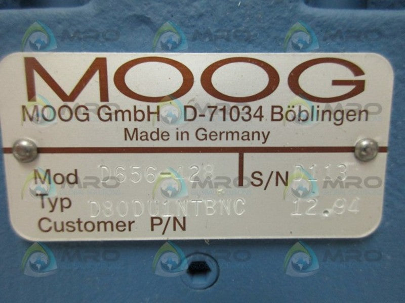 MOOG D656-428 CONTROL VALVE NSNP