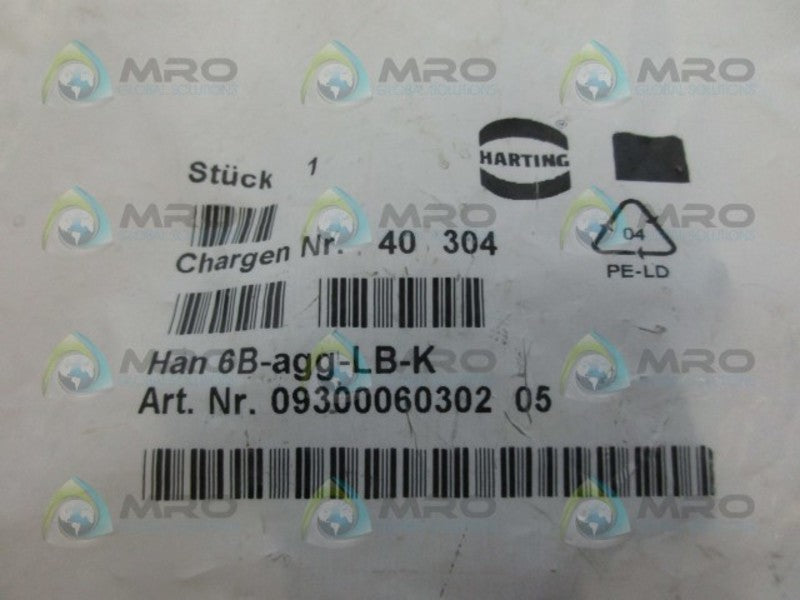 HARTING HAN6B-AGG-LB-K CONNECTOR NSMP