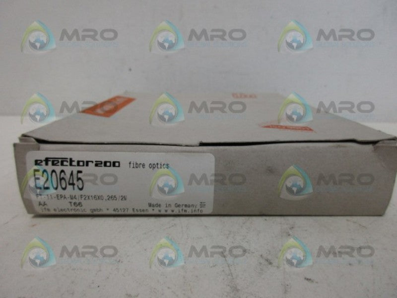 IFM EFECTOR E20645 FIBER OPTICS NSMP