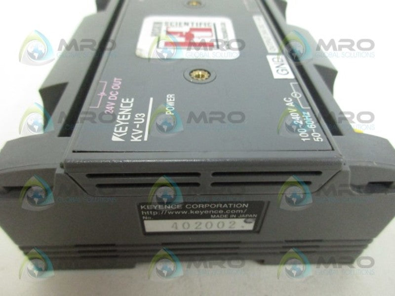 KEYENCE KV-U3 PROGRAMMABLE CONTROLLER UNMP