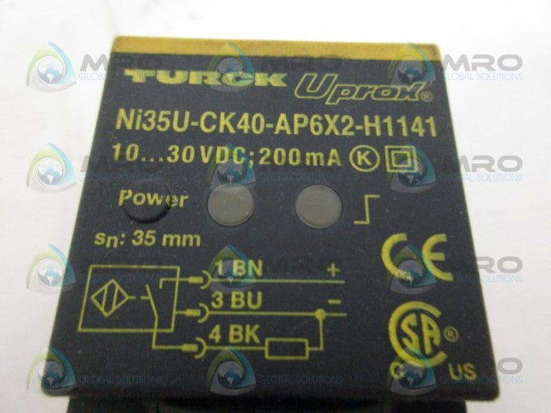 TURCK Ni35U-CK40-AP6X2-H1141 PROXIMITY SENSOR UNMP