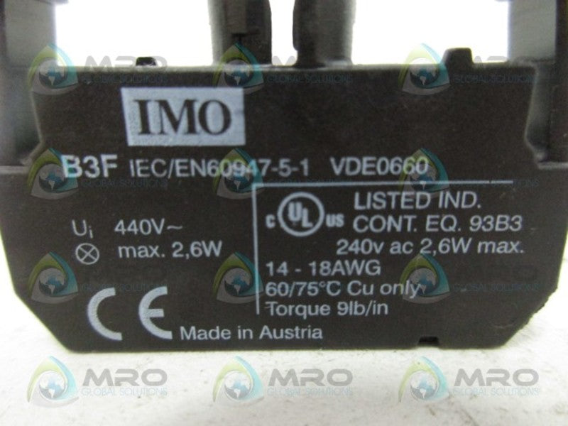 IMO VDE0660 CONTACT BLOCK NSNP