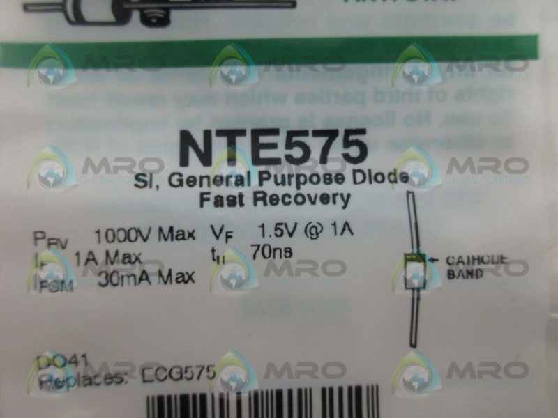 NTE ELECTRONICS NTE575 RECITIFIER NSMP