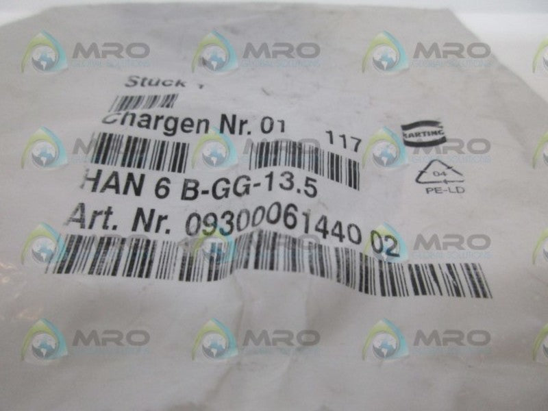HARTING HAN6B-GG-13.5 CONNECTOR HOUSING NSMP