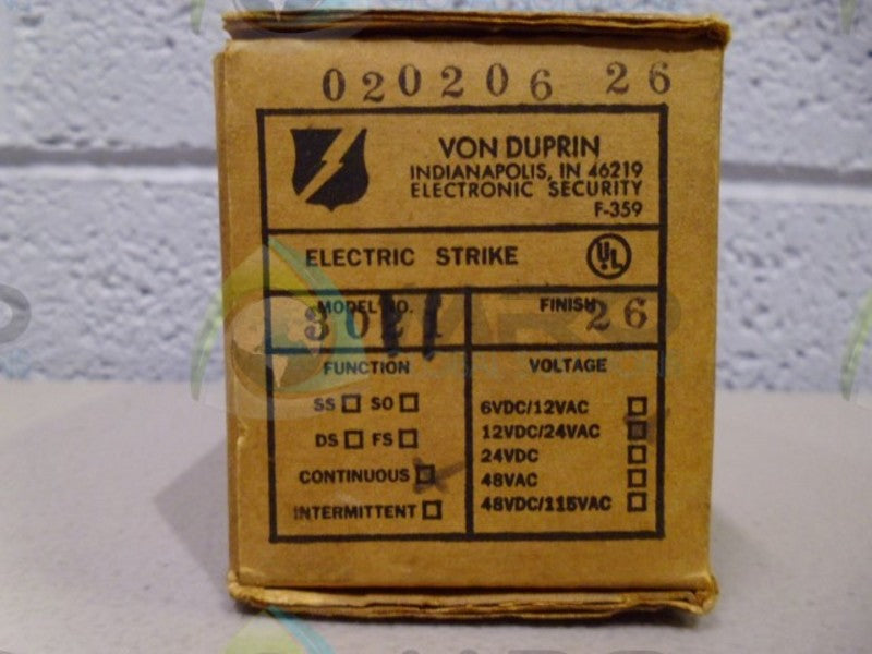 VON DUPRIN MODEL 3011 NSMP
