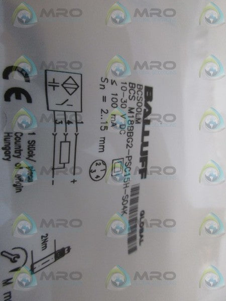 BALLUFF BCSM18BBG2-PSC15H-S04K CAPACTIVE SENSOR NSMP