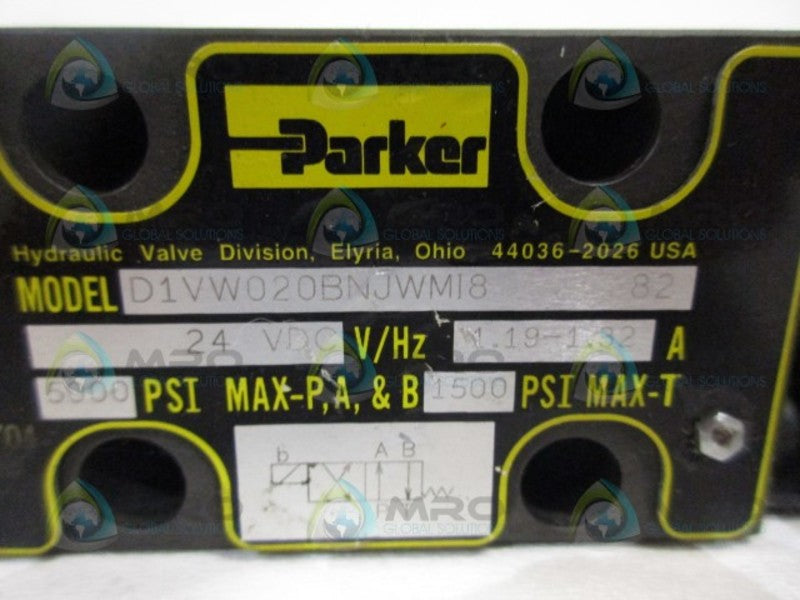 PARKER D1VW020BNJWMI8 DIRECTIONAL VALVE UNMP