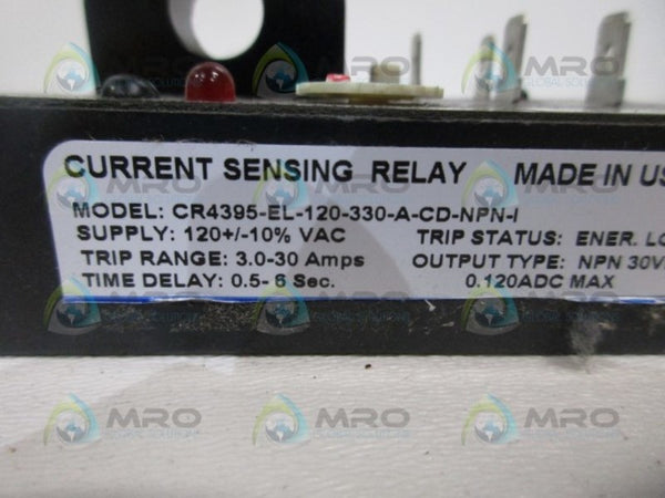 CR MAGNETICS CR4395-EL-120-330-A-CD-NPN-I SENSING RELAY NSNP