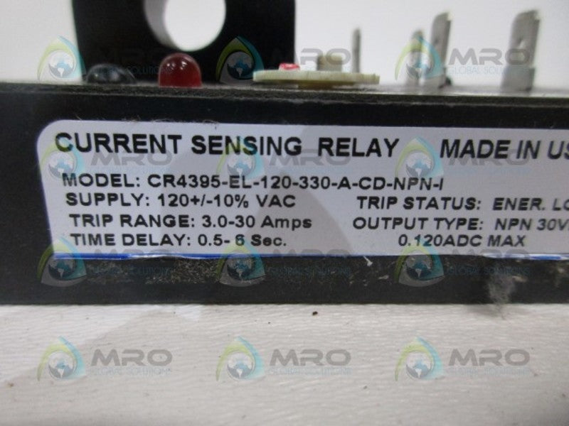 CR MAGNETICS CR4395-EL-120-330-A-CD-NPN-I SENSING RELAY NSNP