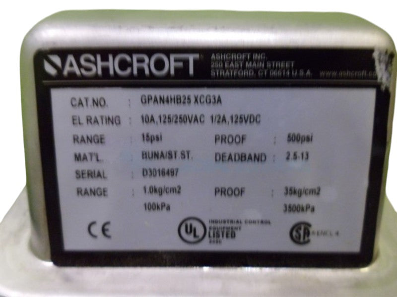 ASHCROFT D3016497 PRESSURE GAGE NSNP