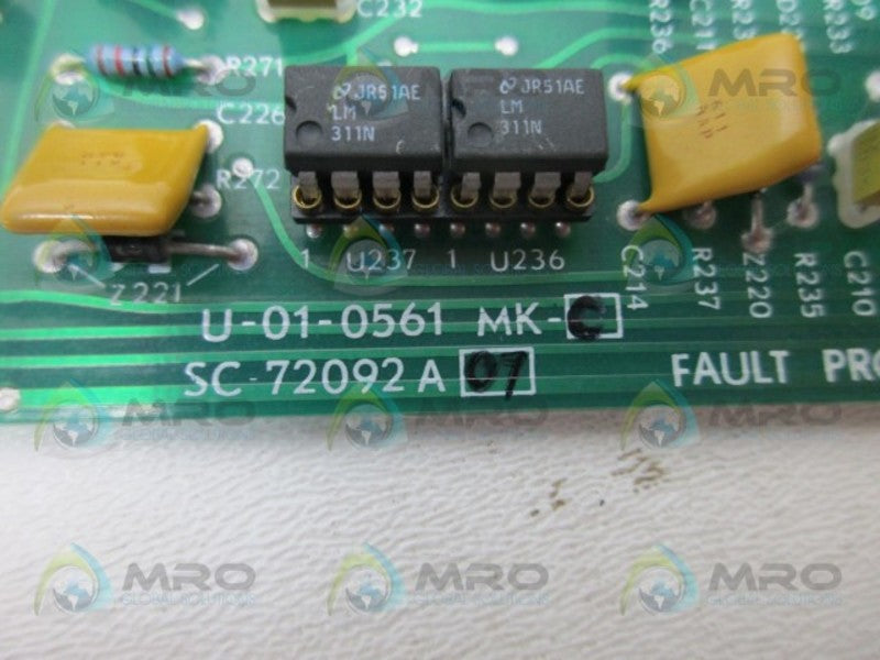 AJAX MAGNETHERMIC 72092A01 U-01-0561MK-C FAULT PROTECTION BOARD UNMP
