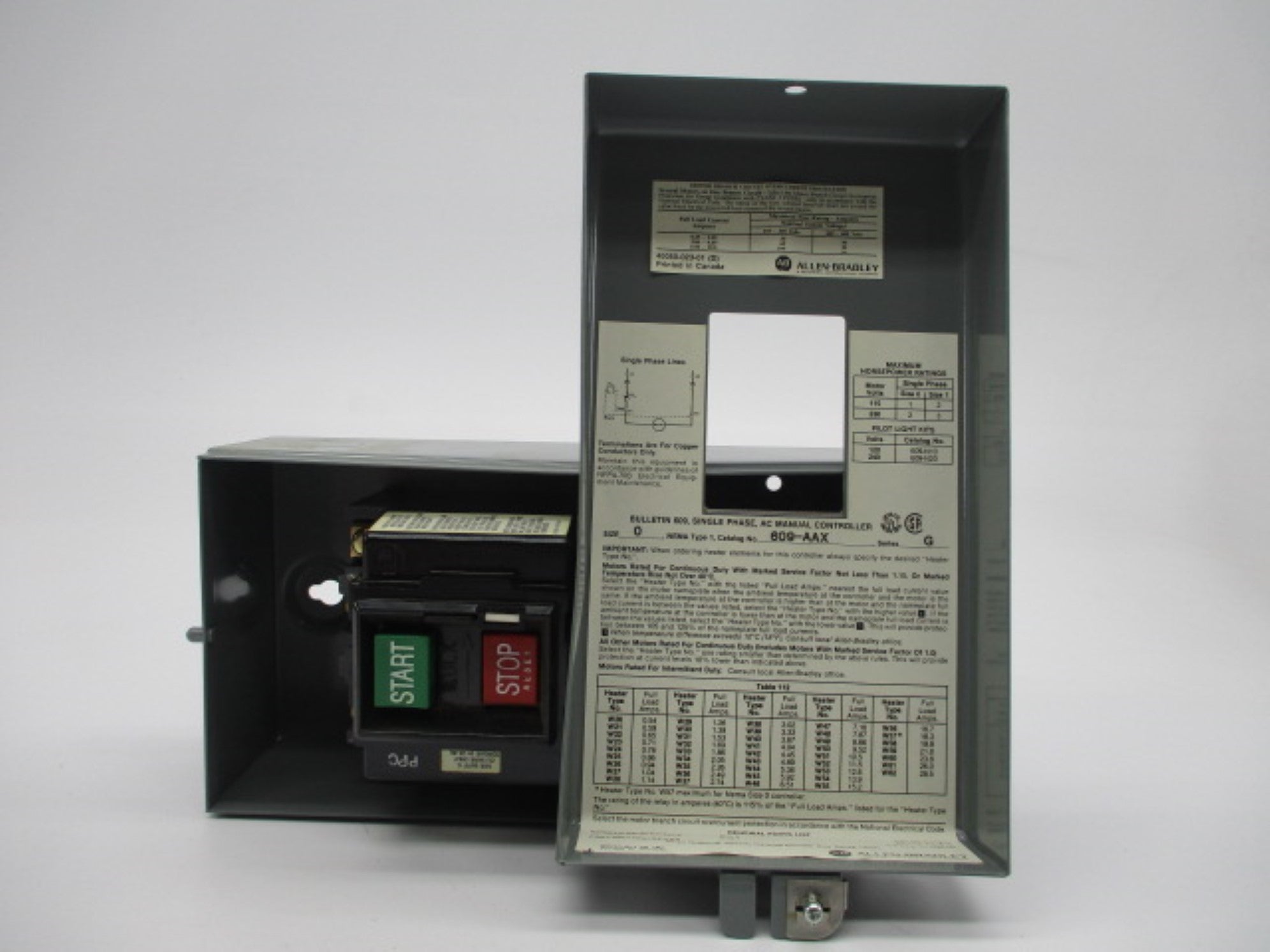 ALLEN BRADLEY 609-AAX SER. G (BR/WH) NSMP