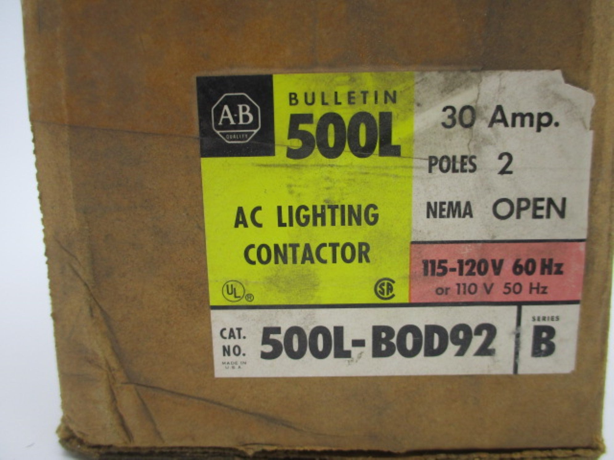 INDUSTRIAL SPARE PART 500L-BOD92 SER. B 120V (BR/YL) NSMP