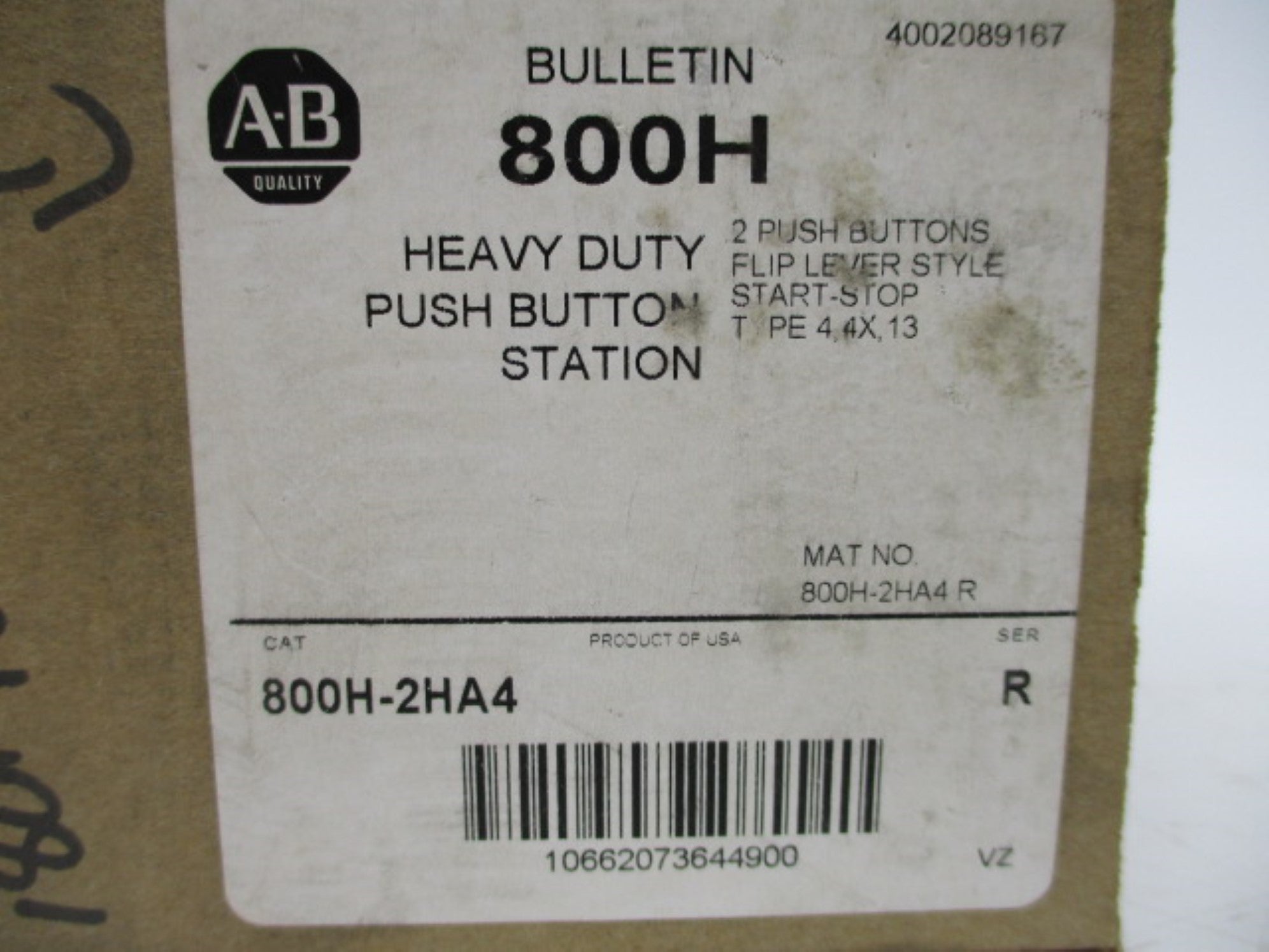 INDUSTRIAL SPARE PART 800H-2HA4 SER. R (BR/WH) NSMP