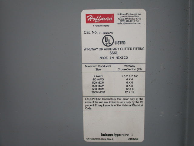 HOFFMAN F-66G24 NSNP